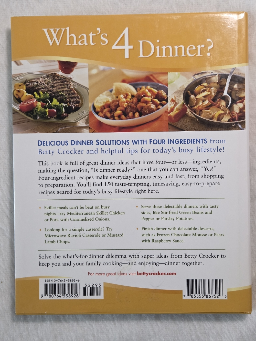 Betty Crocker 4-Ingredient Dinners: Prep in Minutes, Make It Delicious, Easy - Picture 2 of 5
